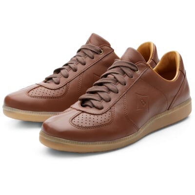 Herren-Sneaker Rindleder, Braun