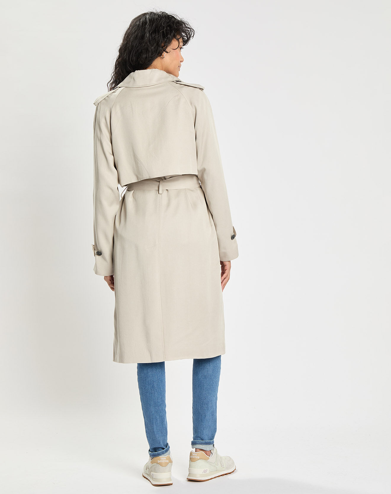 Tommy Hilfiger Trench long fluide beige grisé