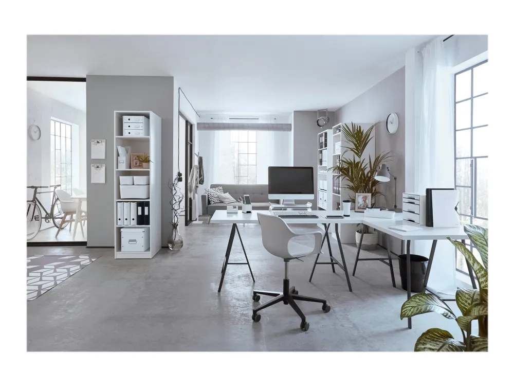 Leitz WOW - Boksfil - rygbredde: 30 mm - for A4 (210 x 297 mm) - kapacitet: 250 ark - hvid