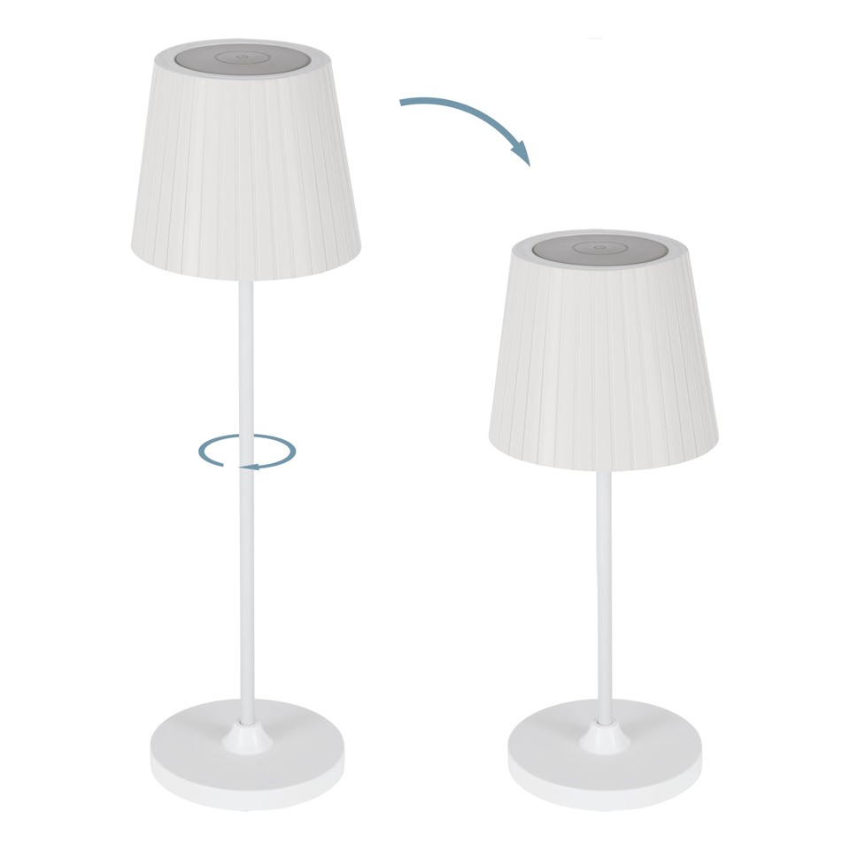 EGLO - CABOZO BORDLAMPE - Hvid - Height: 37 cm, Diameter: 11 cm