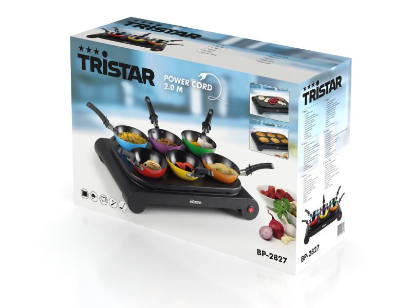 Tristar Wok für 6 Personen Wokset inklusive sechs bunten Wok-Pfännchen
