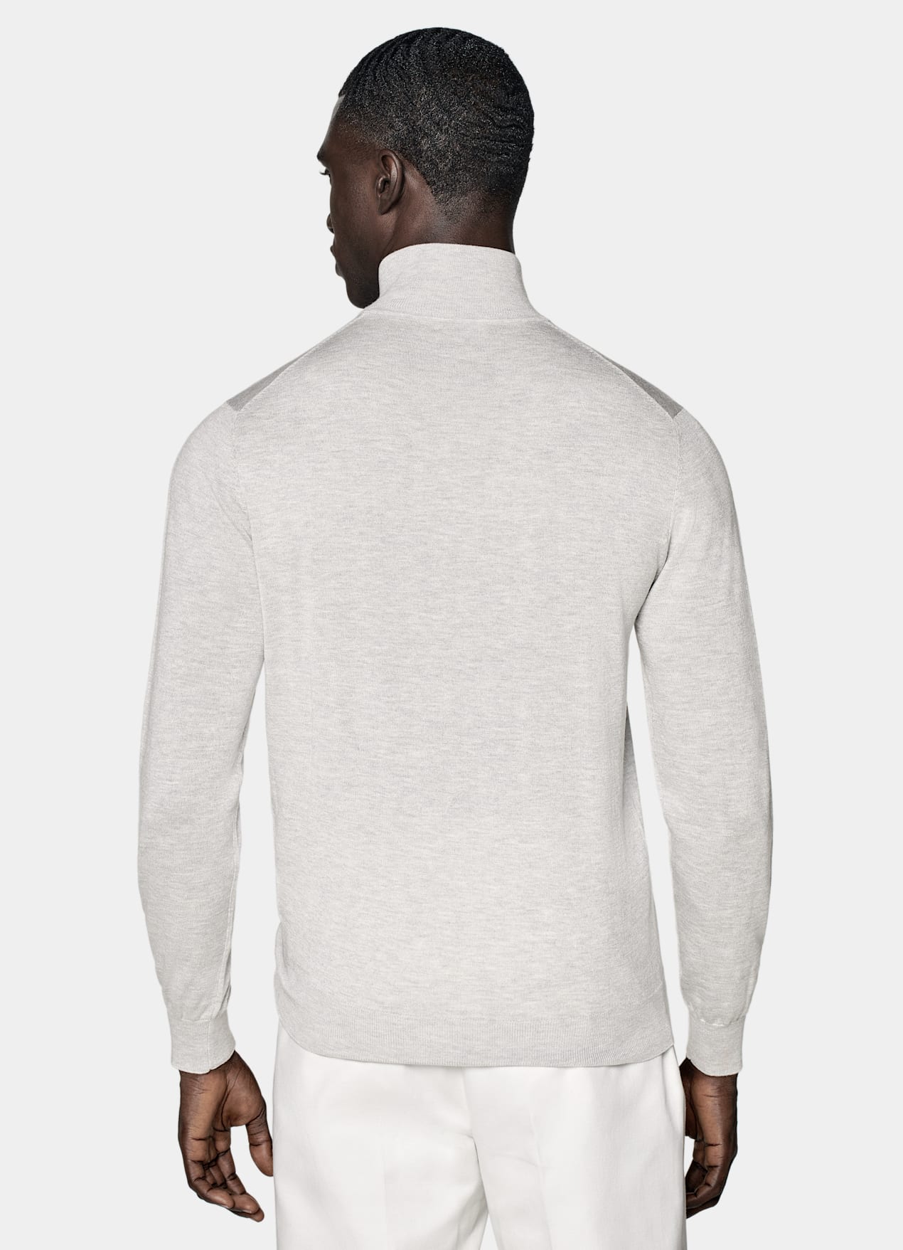 Cardigan zippé gris clair