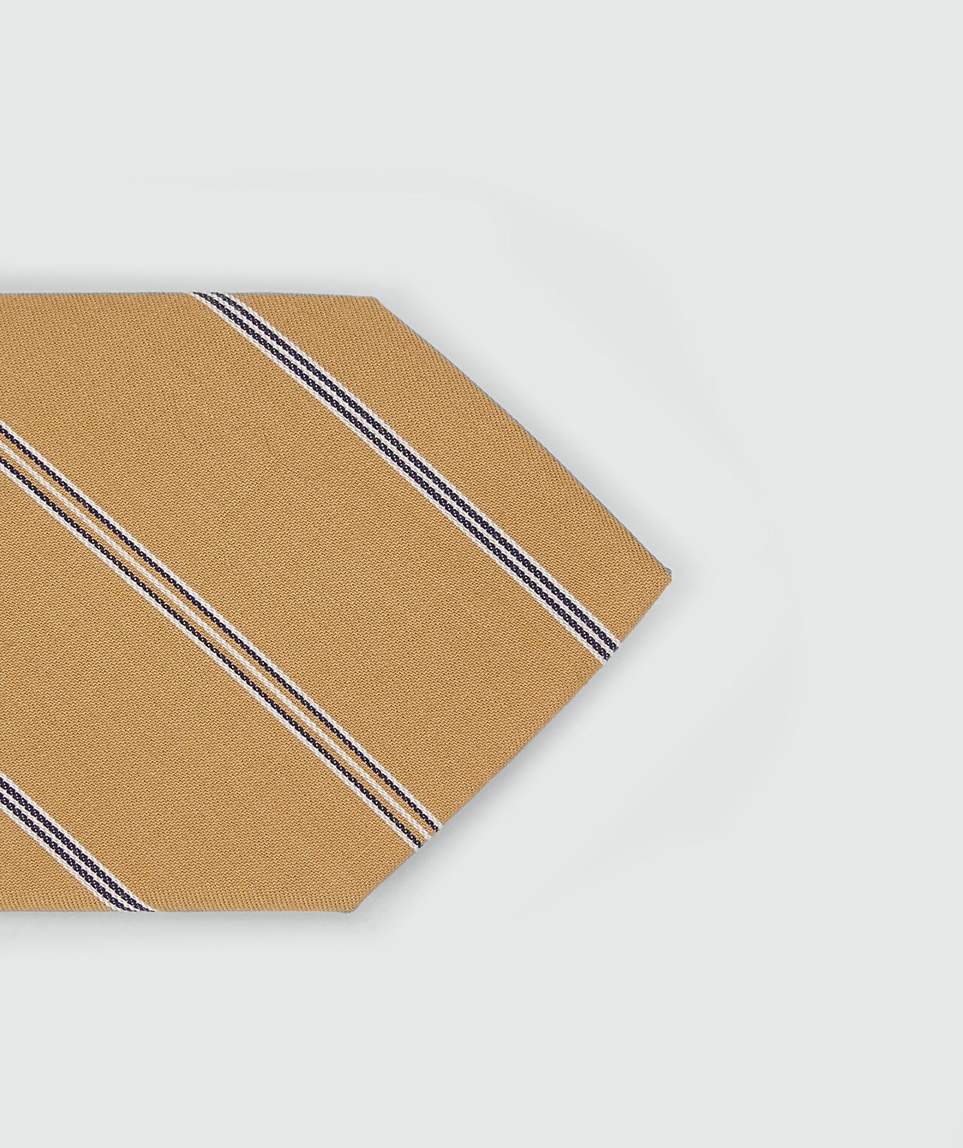JV-ERICA stropdas met strepen - camel stripe