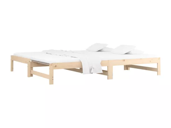 Lit coulissant 2x(90x190) cm Bois de pin massif