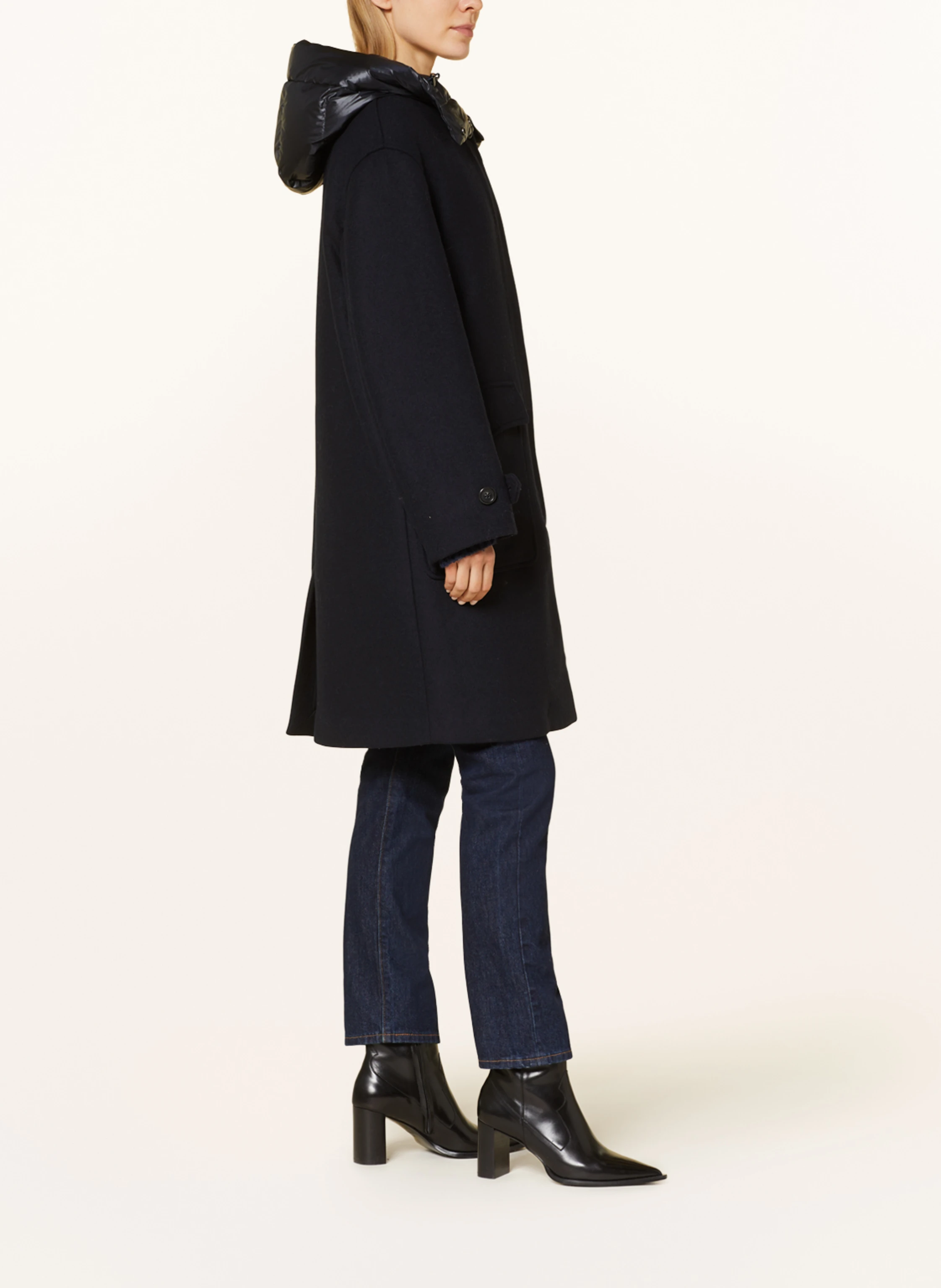 WOOLRICH Mantel mit abnehmbarer Kapuze