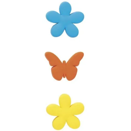 BRUNNEN Magnet Blume/Schmetterling 3er Set, farblich sortiert