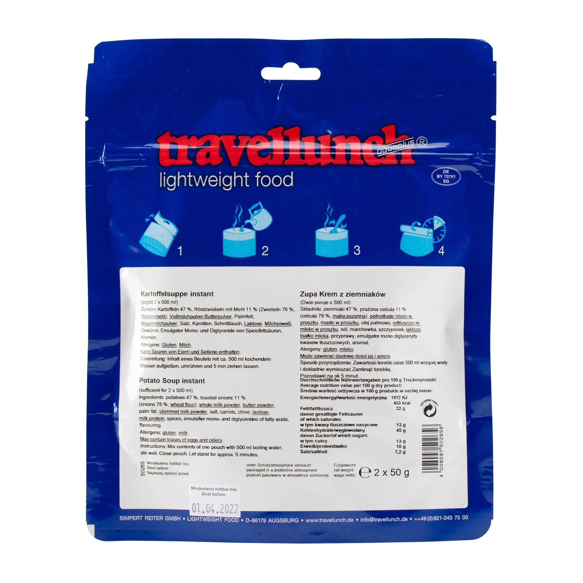 Travellunch -  Kartoffelsuppe Instant