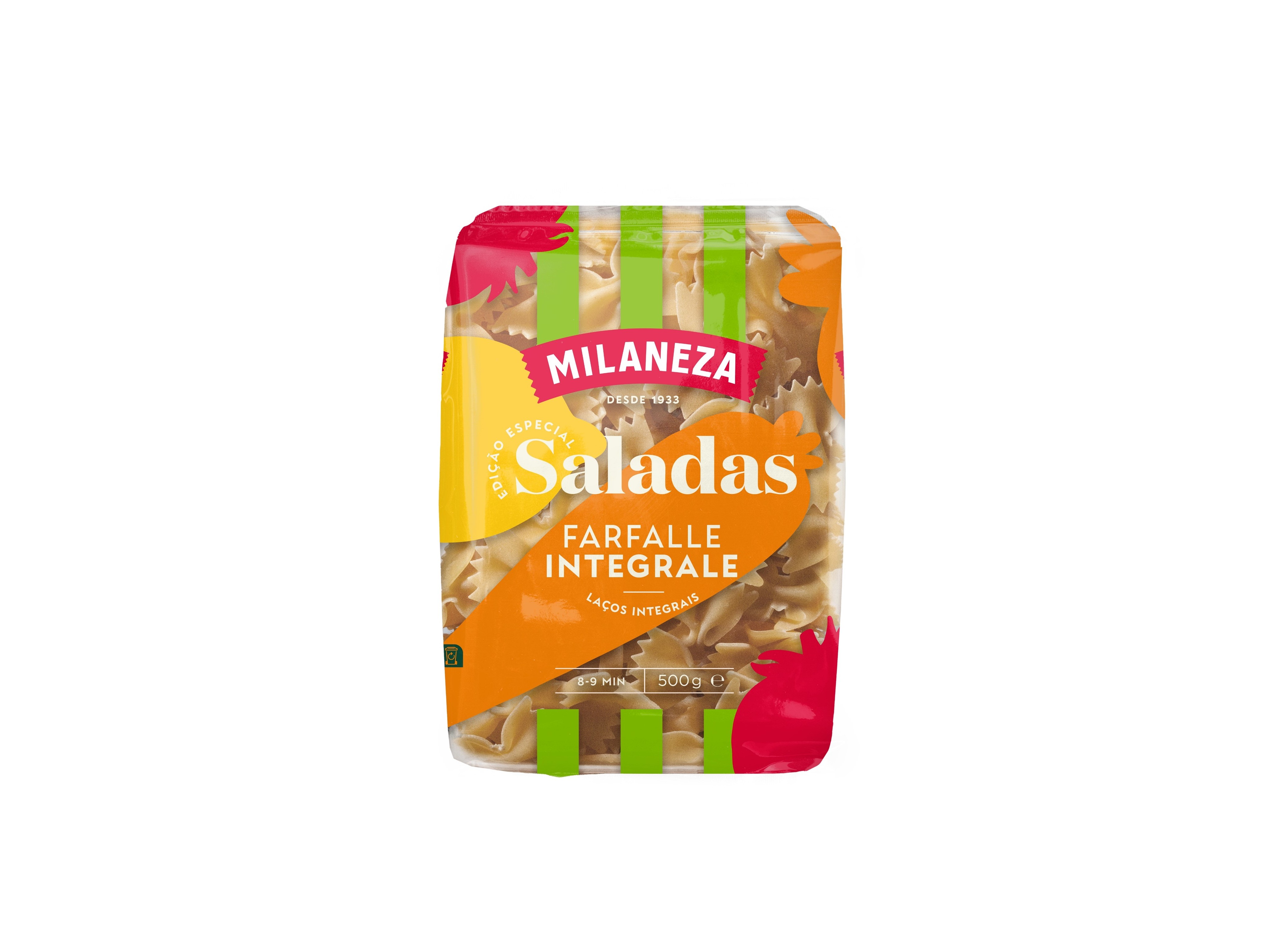 MASSA LAÇOS INTEGRAIS MILANEZA ESPECIAL SALADA 500G