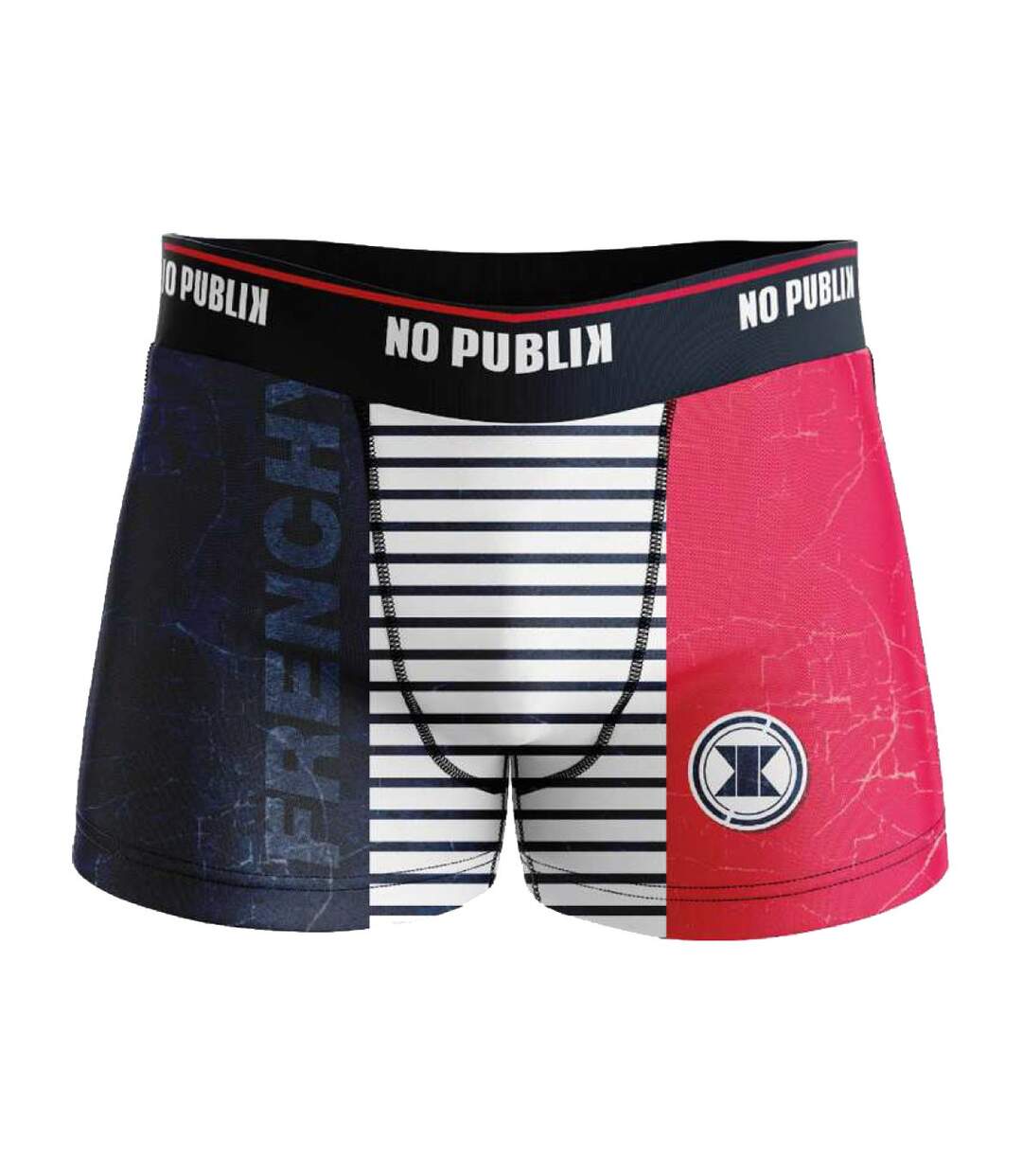 Boxer No Publik Homme Confort et Fantaisie en Microfibre -Assortiment modèles photos selon arrivages- Pack de 3 Boxers RETRO FRENCHY 54505