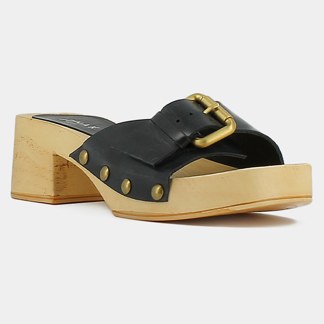 Jonak Mules sabots en Cuir Maela noires