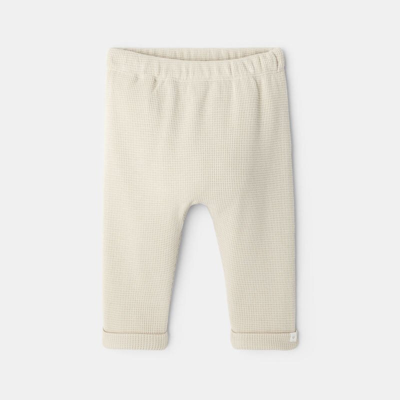 Ensemble 2 pièces en interlock et nid d'abeille beige bébé mixte Beige