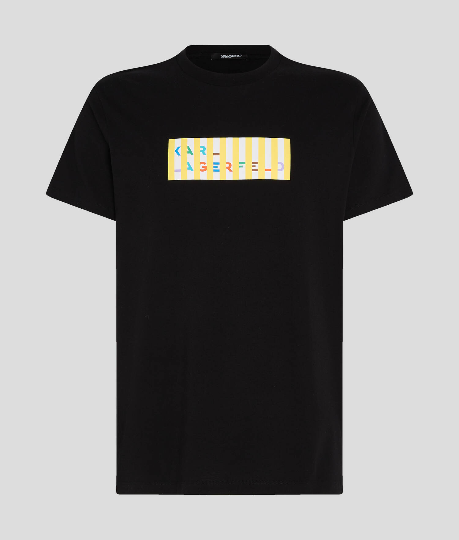 T-SHIRT DE PLAGE RAYÉ AVEC LOGO KARL