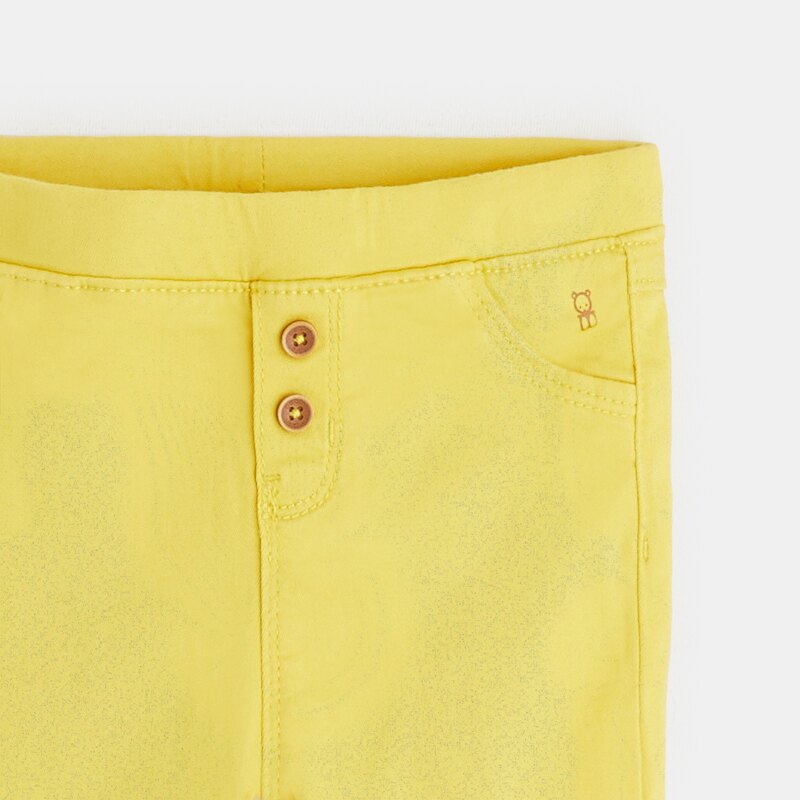 Jegging jaune uni bébé fille Jaune