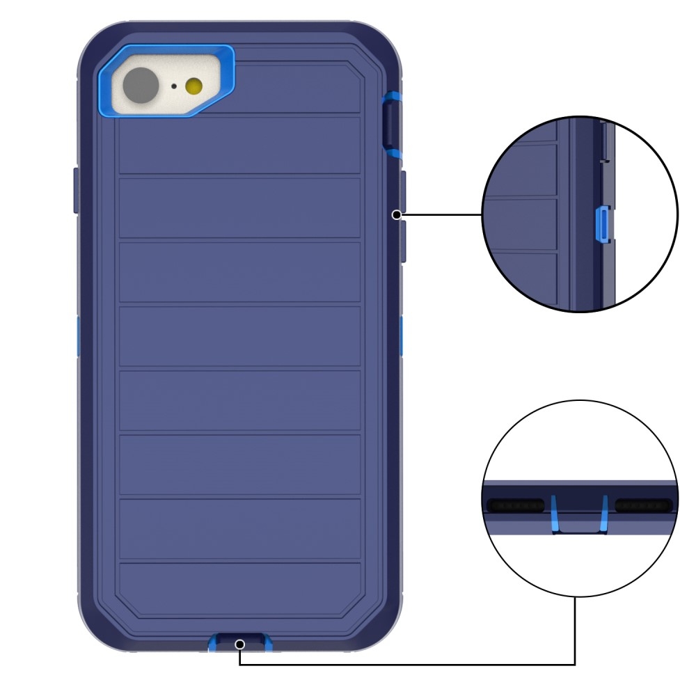 iPhone SE (2022/2020) / 8 / 7 / 6S Outdoor Schutz Hülle   Holster - Blau