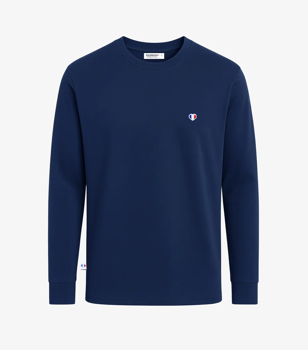 T-shirt Manches Longues Homme Marine - Iconique