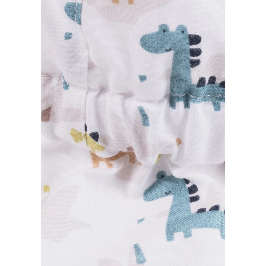 Sterntaler Schirmmütze mit Nackenschutz Dinos weiß