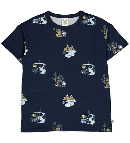 M?Slå T-shirt - Camp - Night Blue/Balsam Blue/Cashew