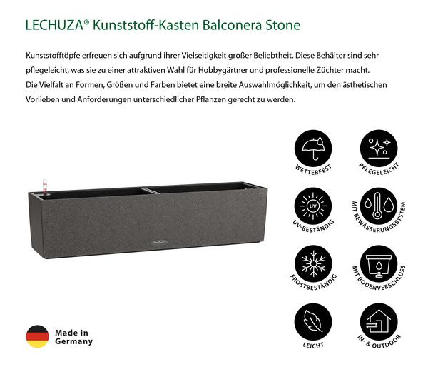 LECHUZA® Kunststoff-Kasten Balconera Stone,