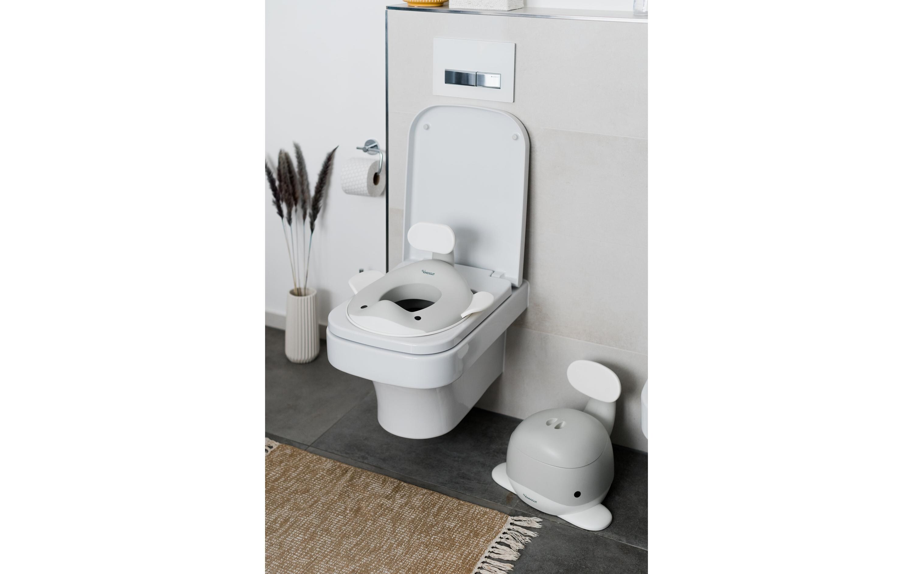 Toilettensitz Wal HellgrauToilettensitz für Kinder
