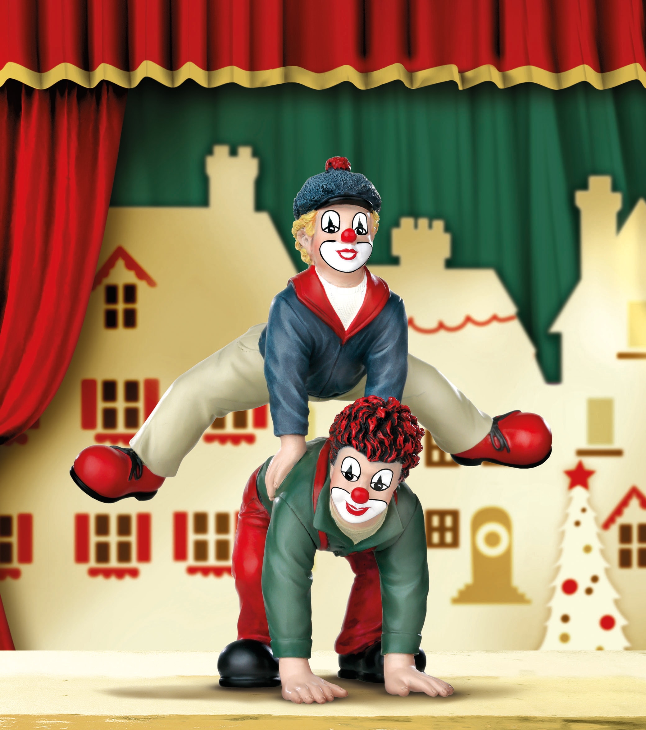 Gildeclowns Sammelfigur »Clown Dekofigur, Der Bocksprung« handbemalt, Wohnzimmer