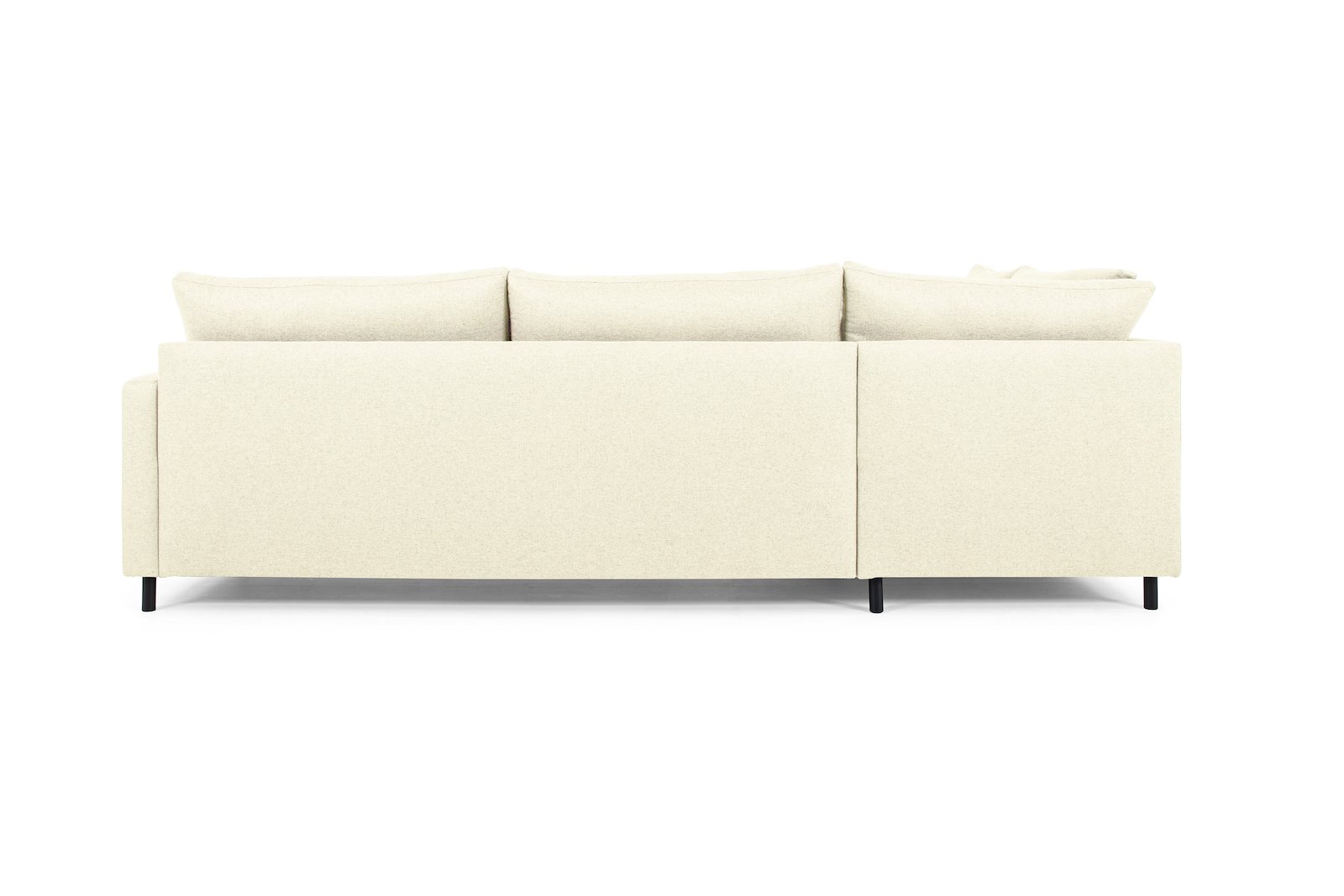 Tempo hjørnesofa Oppsett 11L 3-seter med åpen ende venstre. Tekstil Herbi 50 Beige med sorte ben