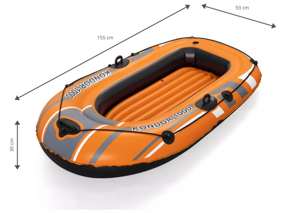 Bateau Gonflable Bestway Hydro-Force Raft Kondor 1000 155x93x30 cm 1 Personne