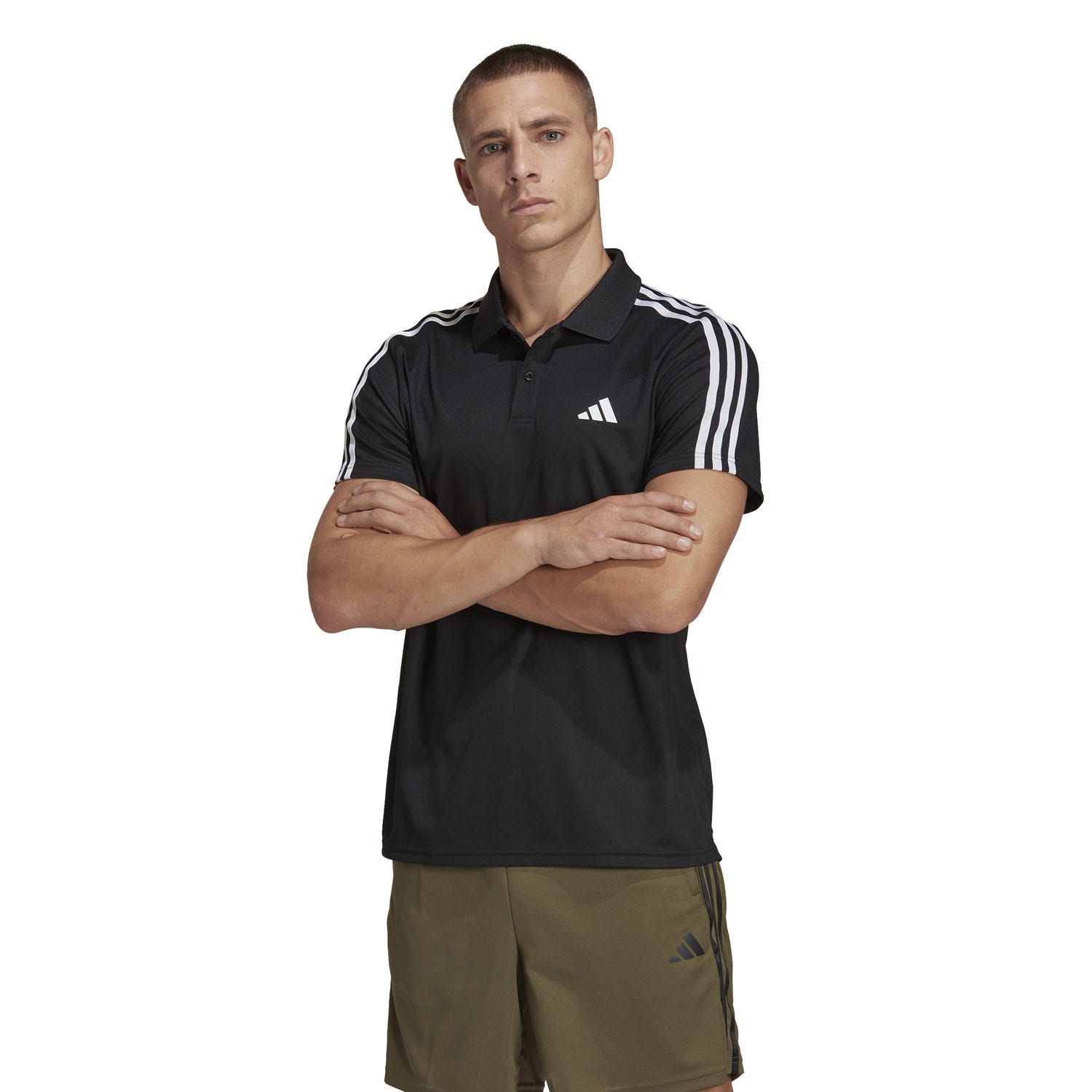 adidas  TRAIN ESSENTIALS PIQUE 3-STRIPES TRAINING POLO SHIRT