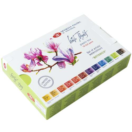 WHITE NIGHTS™ Künstler-Aquarellfarben-Set Botanica