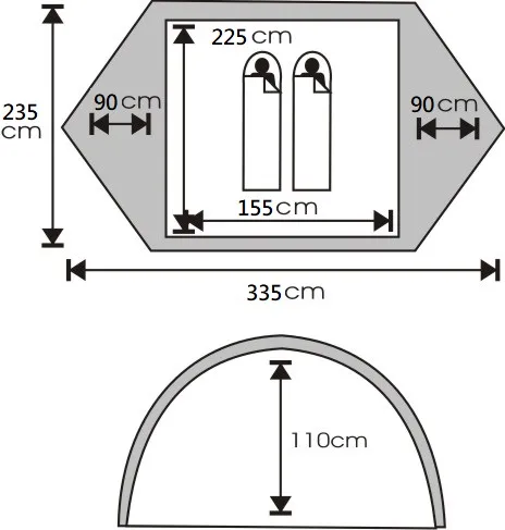 Sydvang Utoset 2-Person Tent Green