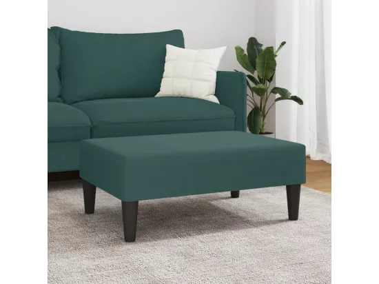 Repose-pied vert foncé 77x55x31 cm velours