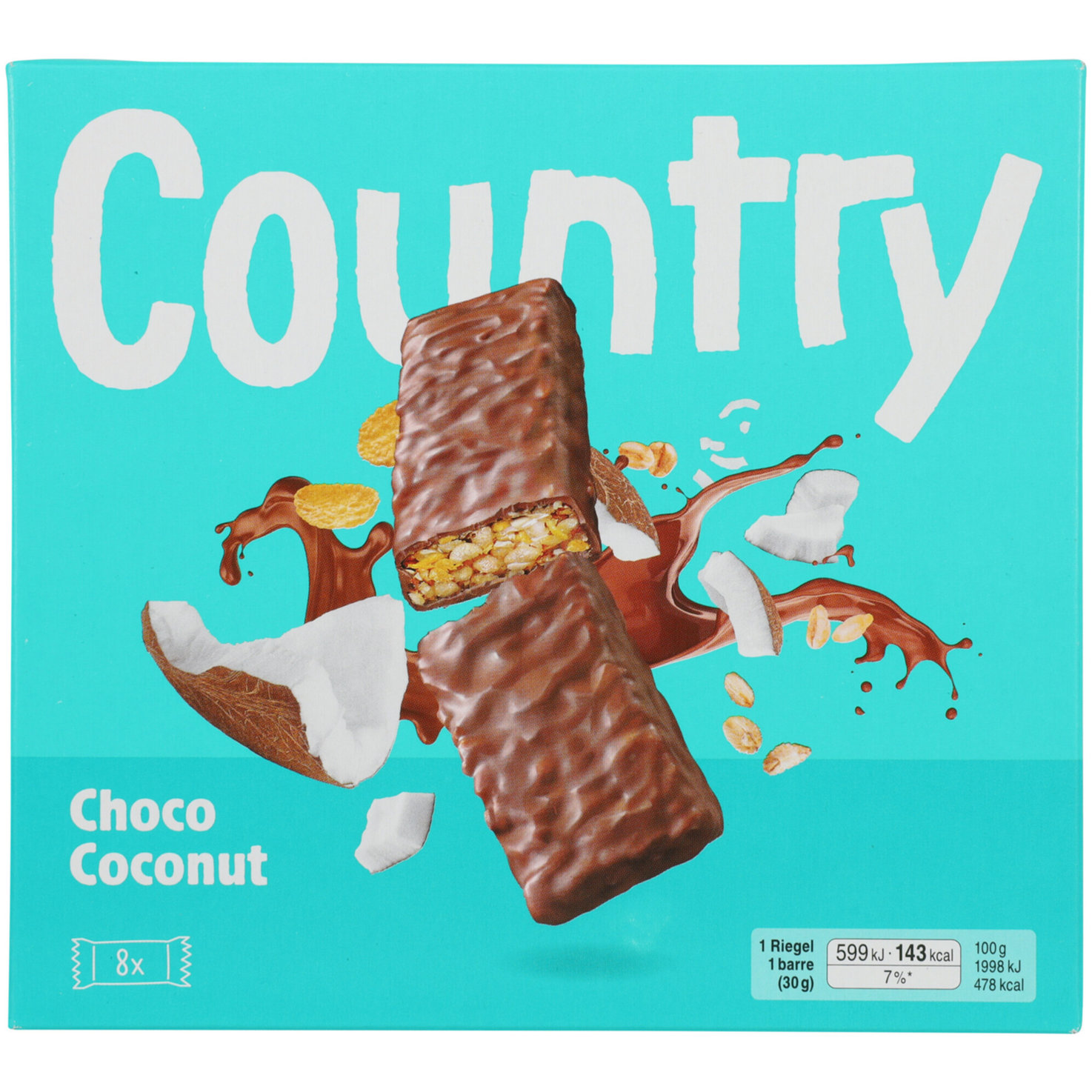 Country Riegel Choco Coconut 8x30g