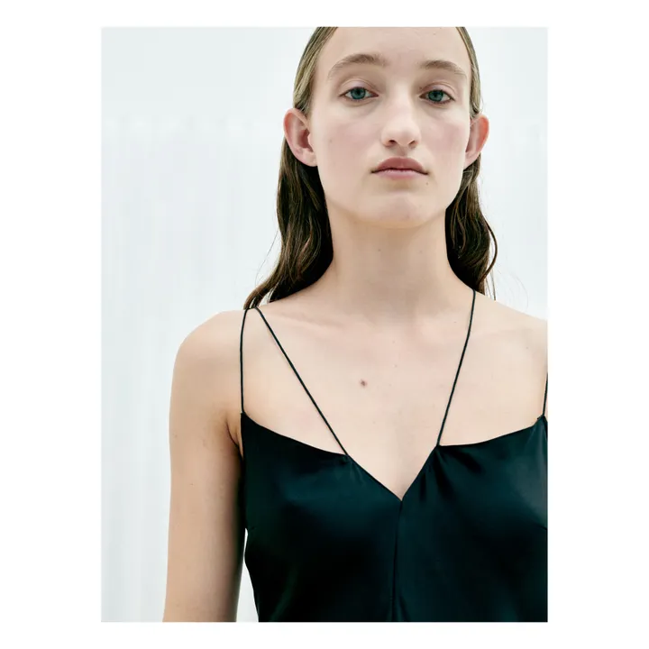 The Garment Robe Catania Slip Soie | Noir