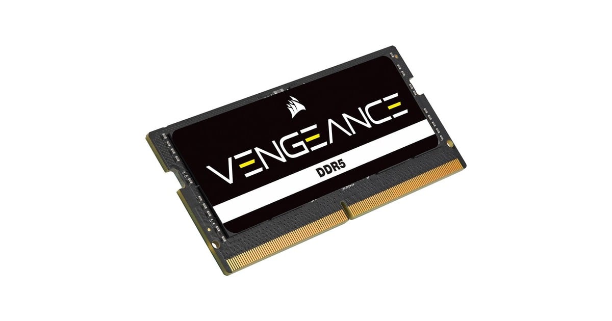 Corsair32 GB DDR5-4800 laptopgeheugen  (Zwart, CMSX32GX5M1A4800C40, Vengeance DDR5)