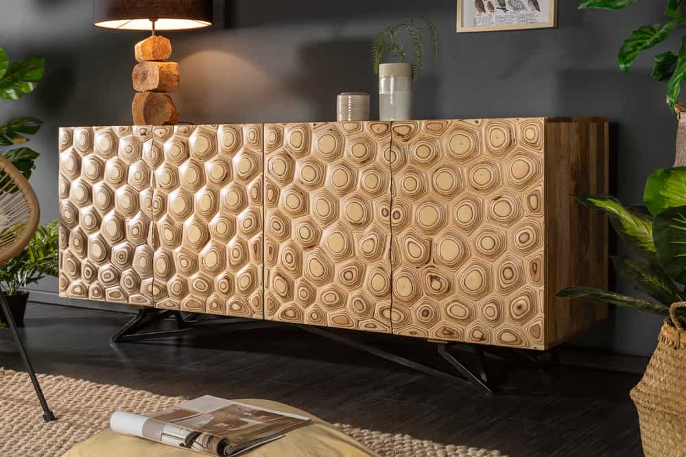 Massives Sideboard ORGANIC LIVING 175cm Mangoholz organisches Design
