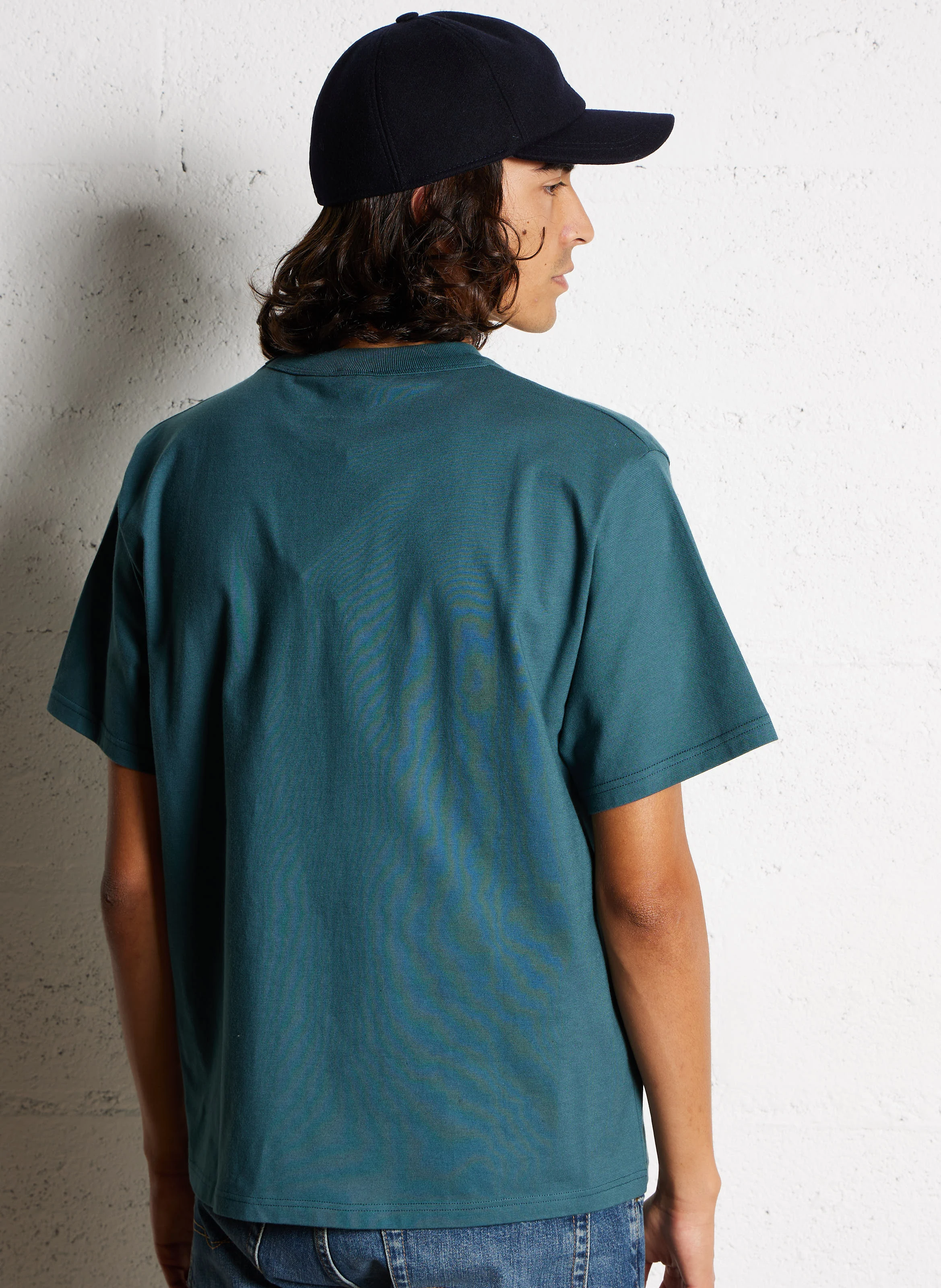 CALLAC - Tee-shirt droit ras du cou en coton bio | Noir