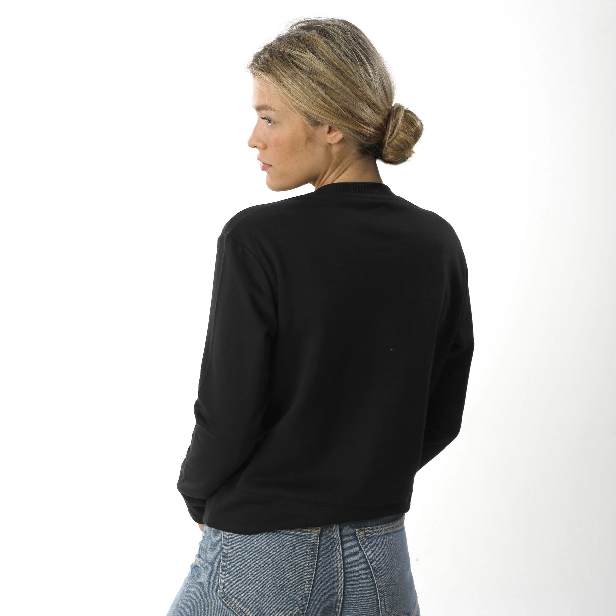 BIDI BADU Mirella Basic Crew Sweat-shirt Femmes - Noir , Blanc
