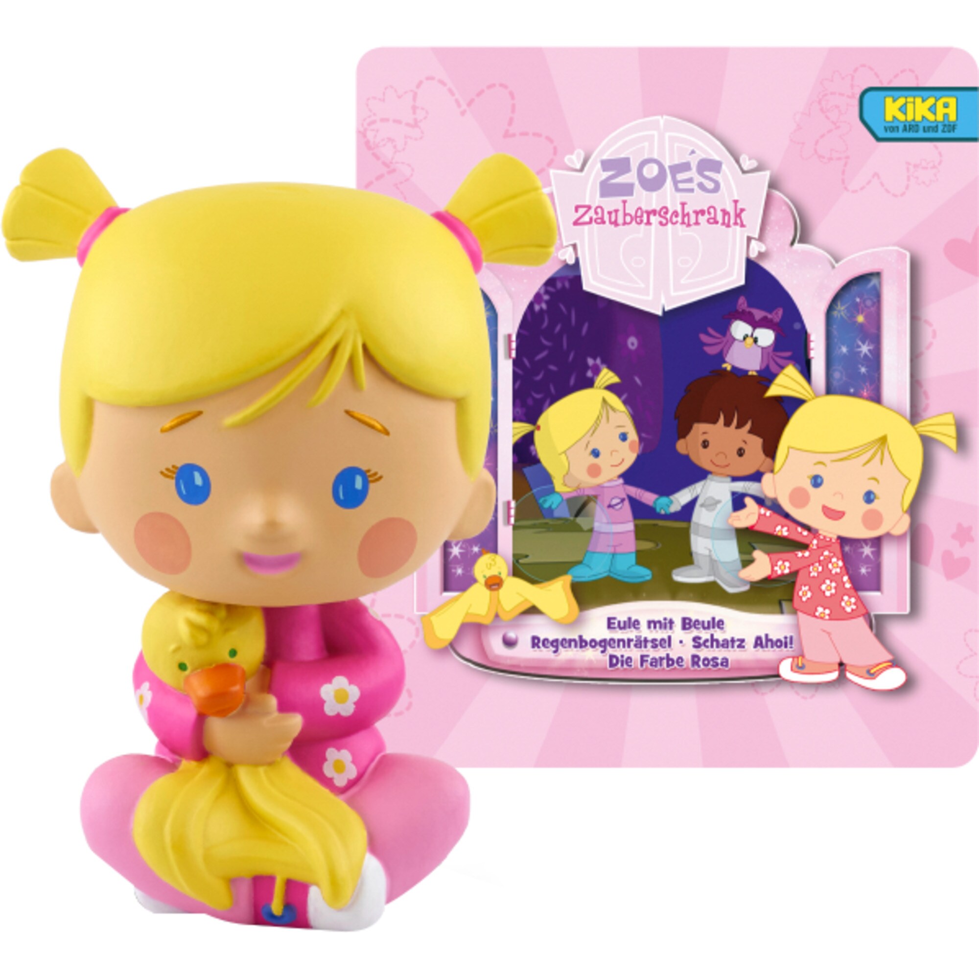 Tonies Spielfigur Zoés Zauberschrank - Eule / Regenbogenrätsel / Schatz Ahoi / Farbe Rosa
