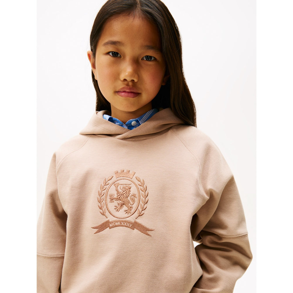 Køb Tommy Hilfiger Malted Milk Tonal Crest Hættetrøje