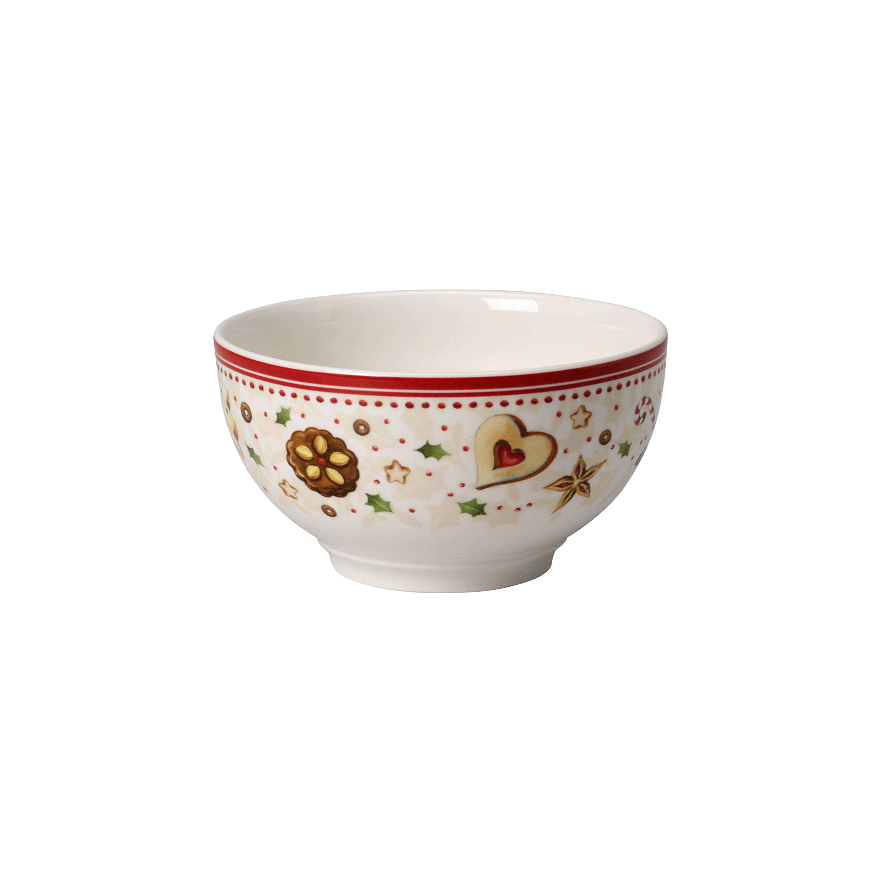 Winter Bakery Delight Cereal bowl Red, 15.9 oz, Premium Porcelain