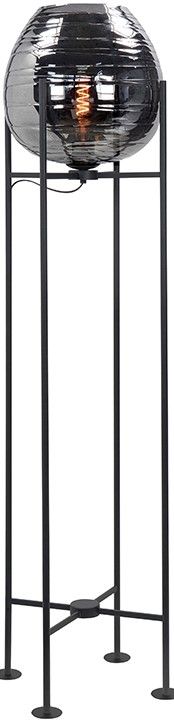 Vloerlamp Zwart Rookglas Fantasy ⌀32  x H140 cm