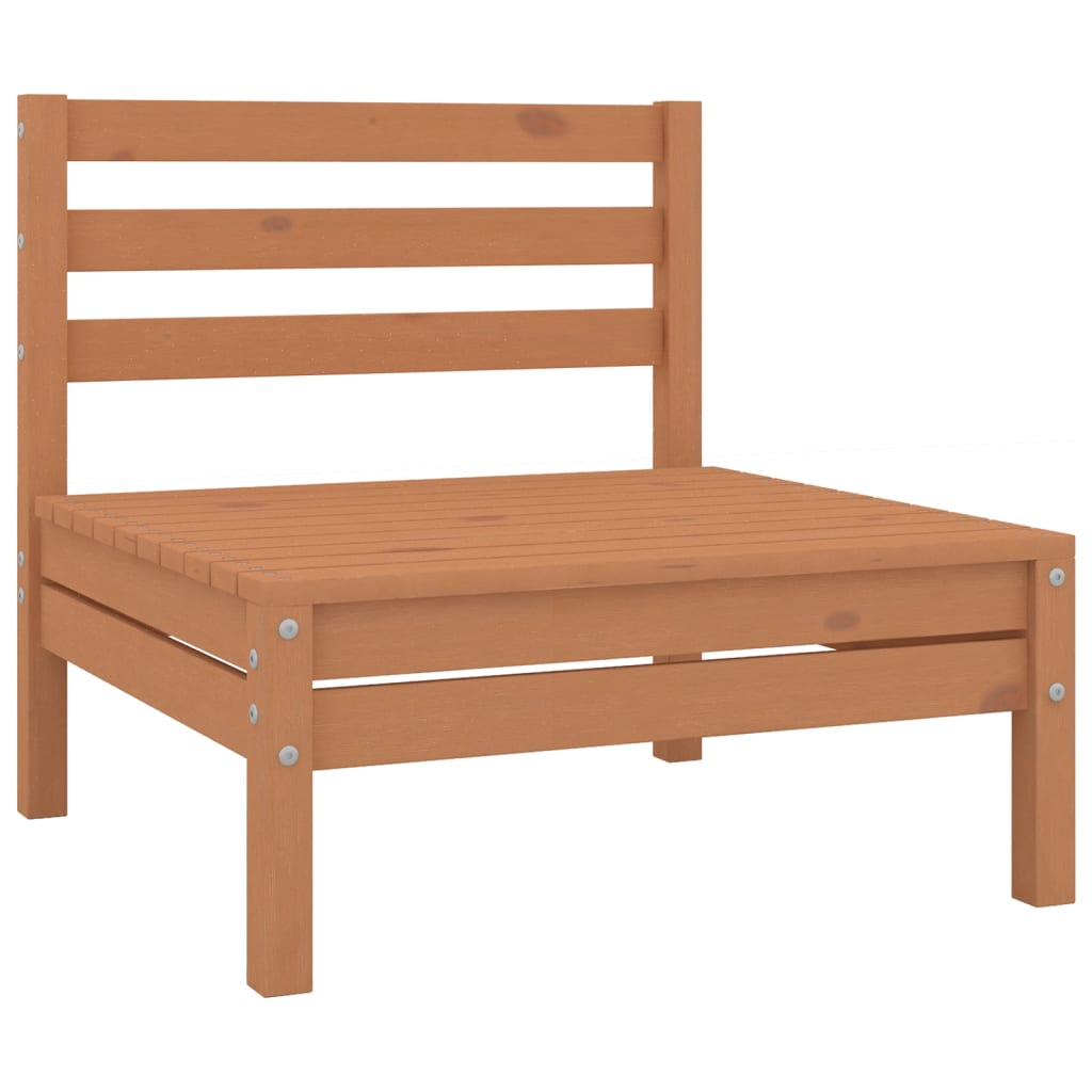 Salon de jardin meuble d'extérieur ensemble de mobilier 10 pièces bois de pin massif marron miel