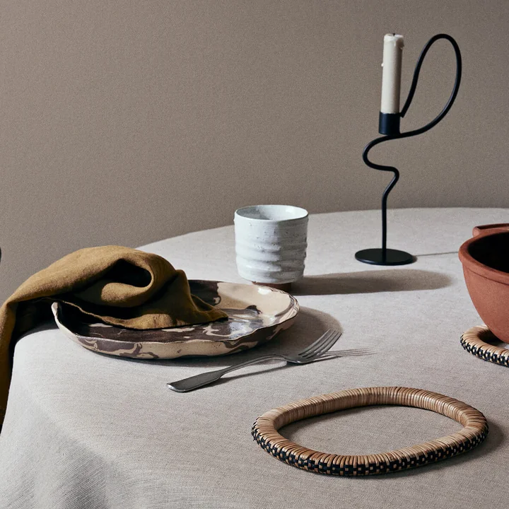 Ferm Living - Ryu Teller, 37 cm, sand / braun