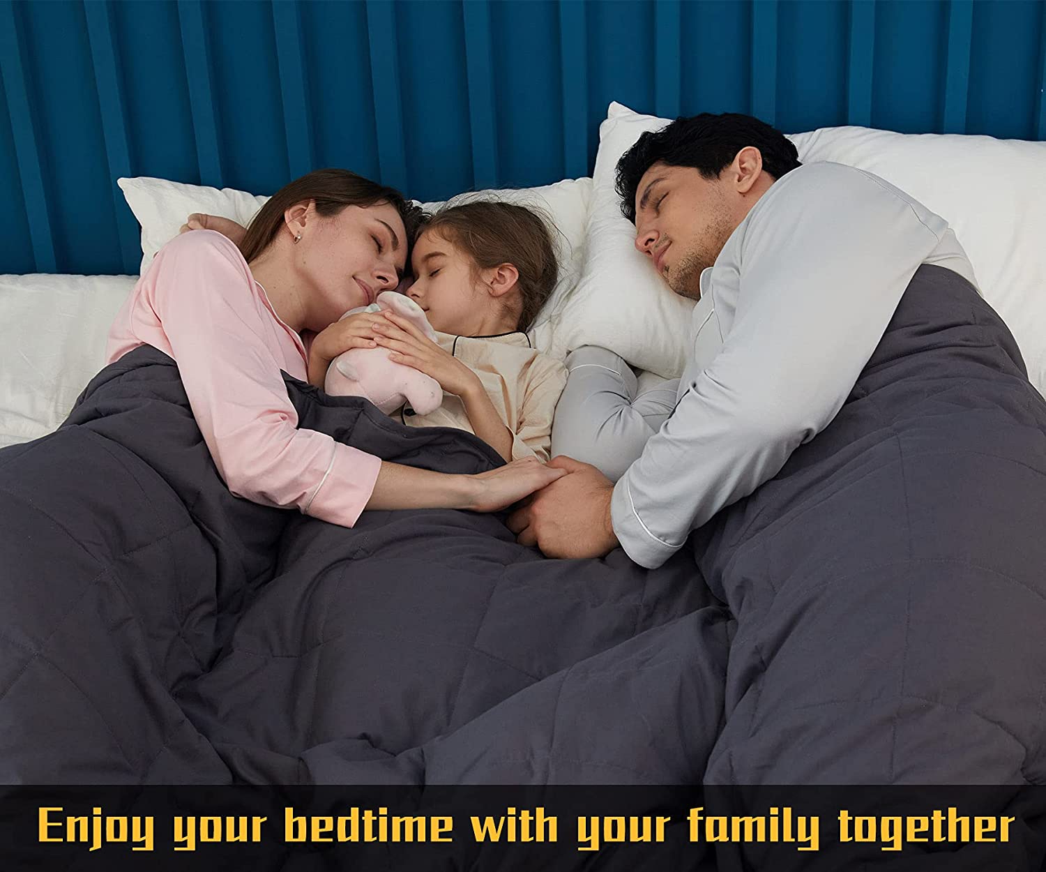 Heavy Blanket for Adult, Premium Cotton with Natural Glass Beads