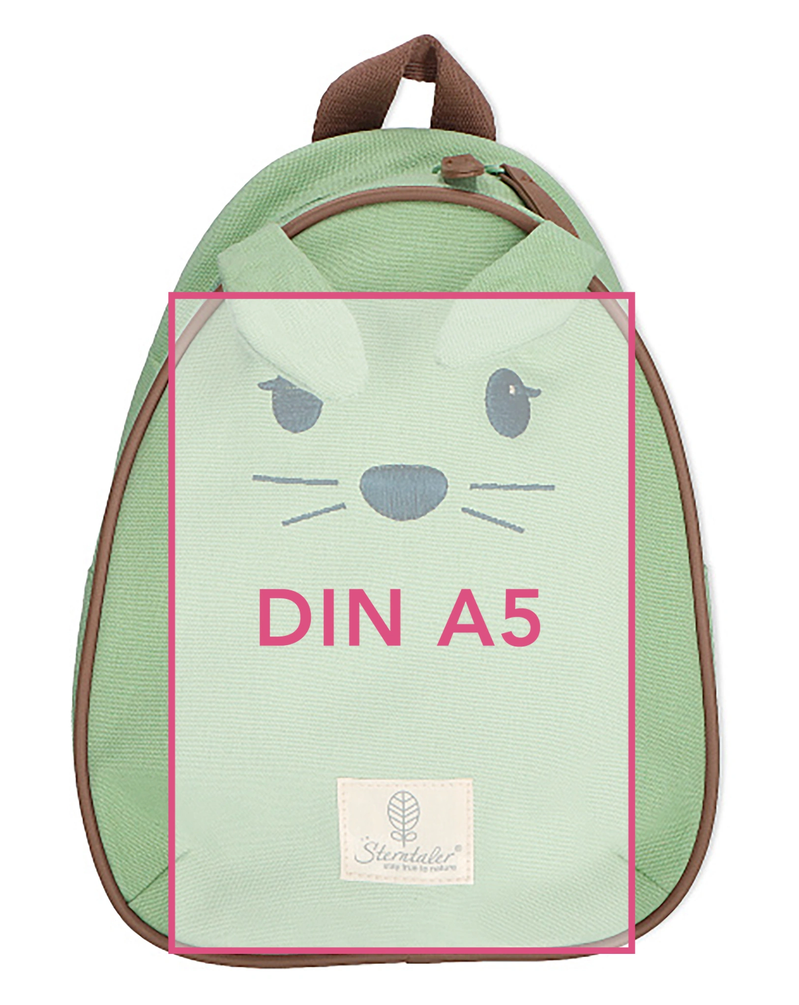 Kindergarten Rucksack KINNI HASE (28x21x10) in grün