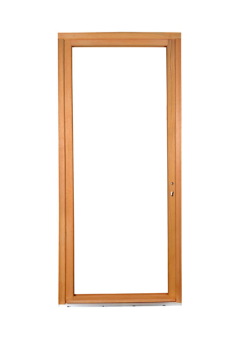 Porte fenêtre bois 1 vantail GoodHome - l.80 x h.215 cm, tirant droit
