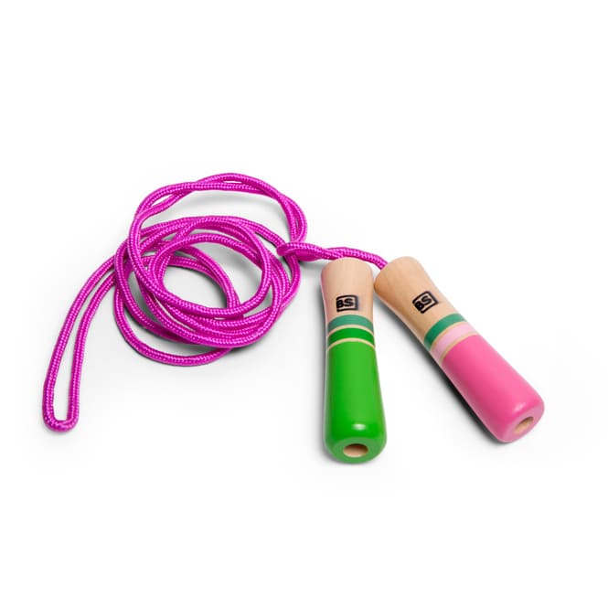 Springseil Pink - mit Holzgriffen