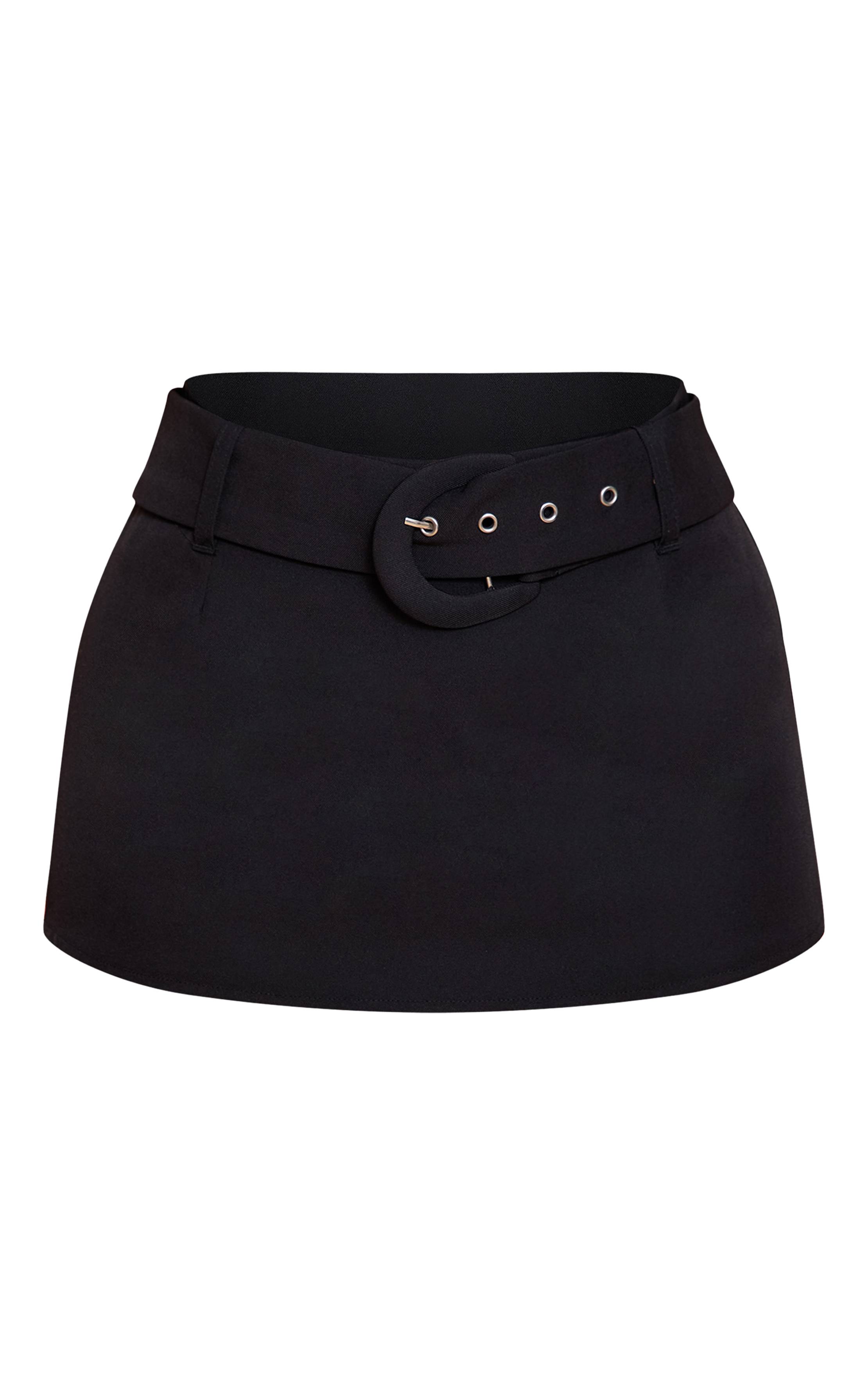 Noir Jupe-short Mini Ceinturée Petite