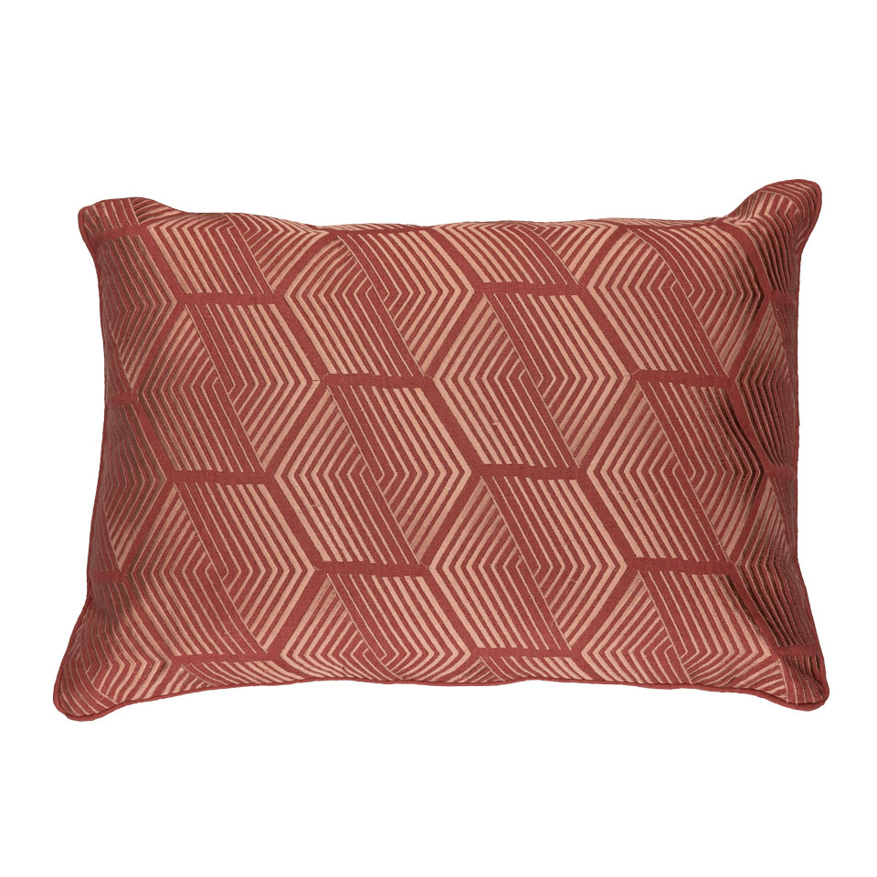 Kussen linnen Art Deco mineralred