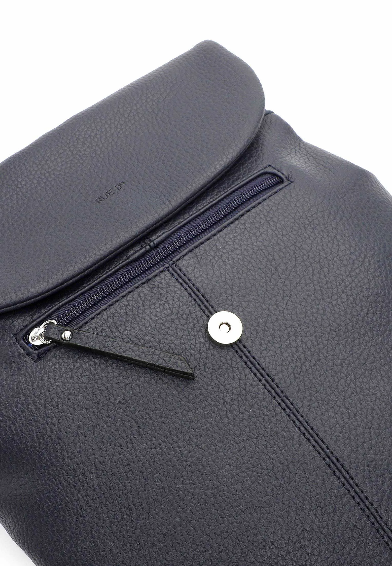 RUE68 Rucksack Blau Lederimitat