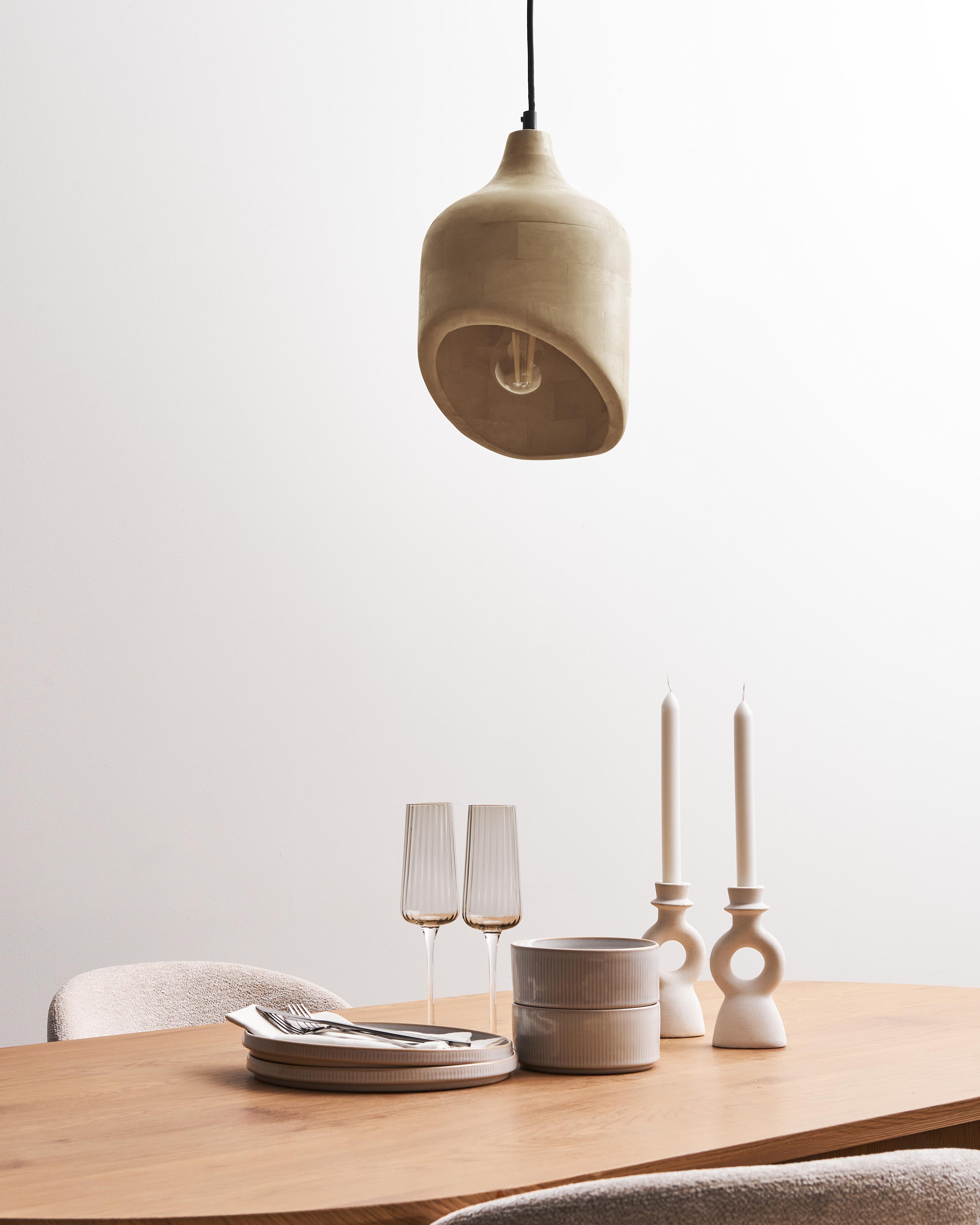 Hanglamp GANDAKI Mangohout Lichtbruin